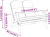 Ławka Ogrodowa Adirondack Z Poduszkami, 126 Cm, Drewno Podgląd zdjęcia produktu 8