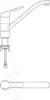 A line drawing of a kitchen faucet and a tool. Produktbild-Vorschau