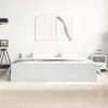 vidaXL Rám postele s čelom a nohami biely 180x200 cm Náhľad obrázku produktu 3