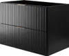 A black bathroom cabinet with fluted doors and gold handles. Anteprima dell’immagine prodotto