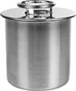 A stainless steel cooking pot with a lid and handle. Podgląd zdjęcia produktu