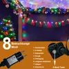 Christmas lights with a list of lighting modes and a power adapter. Voir les images du produit