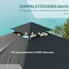 Outsunny Pavillon 3 x 3 m Gartenzelt mit Seitenwand Produktbild-Vorschau 4