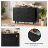 Comodino ProximaX nero con 6 cassetti, effetto rattan, Anteprima dell’immagine prodotto 8