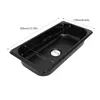 A black RV sink with dimensions indicated by text and lines. Podgląd zdjęcia produktu