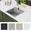 The Living Store Granit-Küchenspüle Einzelbecken Grau Produktbild-Vorschau 6