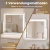 COSTWAY Verlichte make-up spiegel, make-up spiegel 57x48cm Productafbeelding-voorbeeld 6