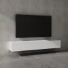 doporro Meuble TV Bas 200x40,2x30cm Armoire TV Blanc Mat Voir les images du produit 1