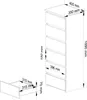 Comò CL6 40 cm Olcha Elegante e Resistente con 6 Cassetti Anteprima dell’immagine prodotto 3