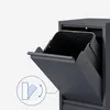 Contenitore per rifiuti Relaxdays, con 3 scomparti, Anteprima dell’immagine prodotto 8
