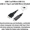 H68 USB-C auf Micro-USB 3.0 B Kabel – USB 3.1 Typ C Stecker Produktbild-Vorschau 2