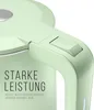 Close-up of a mint green electric kettle with text overlay. Produktbild-Vorschau