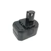 A black rechargeable battery pack for a power tool, shown from a slightly elevated angle against a white background. Produktbild-Vorschau