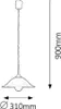 Rabalux 3905 Pendelleuchte 1 Spot Alabastro, E27, weiß, Produktbild-Vorschau 2