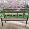 Massive Teakholz Sitzbank CHRISTOS 150cm brown Outdoor Produktbild-Vorschau 1