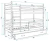 Kinderhochbett mit Stauraum ohne Matratze 80x190 FERGUS – Produktbild-Vorschau 3