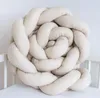 100 cm BEIGE Geflochtenes Kissen Zierkissen Dekokissen Bettschlange Bettumrandung Zugluftstopper  Produktbild-Vorschau