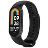 A black smart watch with a colorful display showing the time and date. Produktbild-Vorschau