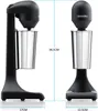 Two views of a black and silver Arendo stand mixer with a metal cup, shown with dimensions. Produktbild-Vorschau