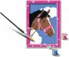 A painting kit for children featuring a horse, with a paintbrush and paint pots. Anteprima dell’immagine prodotto
