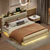 A modern bedroom with a bed, nightstand, and decorative lighting. Náhled obrázku produktu