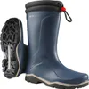 A pair of blue Dunlop winter boots shown from the front and side. Produktbild-Vorschau