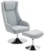 HOMCOM Relaxsessel mit Hocker, 360°drehbarer Fernsehsessel Produktbild-Vorschau 1