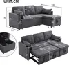 MODFU Schlafsofa Tagesbett mit Schlaffunktion,L-förmiges Produktbild-Vorschau 8