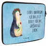Mr. & Mrs. Panda Laptop Tasche Pinguin Blumen 20 x 28 cm - Produktbild-Vorschau 3