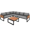 A sectional outdoor sofa set with a coffee table, presented on a white background. Anteprima dell’immagine prodotto