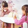 Drewniany telefon retro - pastelowy róż Podgląd zdjęcia produktu 3