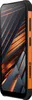 A rugged smartphone with an orange side panel and a dark, abstract wallpaper on the screen. Voir les images du produit