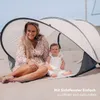 DERYAN Luxus Pop-Up-Strandzelt XXL - Anti-UV 50+ - Creme Produktbild-Vorschau 2