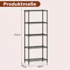 COSTWAY Wielopoziomowy metalowy regał do przechowywania, Podgląd zdjęcia produktu 3
