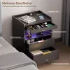 Mondeer Nachttisch mit LED-Beleuchtung & USB-Ladestation, Produktbild-Vorschau 5