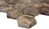 Mosaik Fliese Marmor Naturstein Hexagon Impala braun Produktbild-Vorschau 3