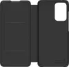 A black flip case for a smartphone, shown open. Podgląd zdjęcia produktu