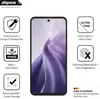 A product image showcasing a screen protector with various feature icons and text. Voir les images du produit