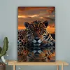 Wanddeko 60x90 cm - Tiere - Natur - Leopard - Produktbild-Vorschau 4