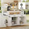 UnboxG Sideboard 140×40×105 cm Biela, kuchynská a Náhľad obrázku produktu 4