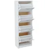 Schuhschrank mit 4 aufklappbaren Schubladen, Schuhregal mit Produktbild-Vorschau 4