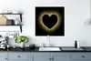 MuchoWow® Poster Goldenes Herz auf schwarzem Hintergrund Produktbild-Vorschau 3