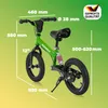 RENNMEISTER® Laufrad ab 3 Jahren mit Bremse Balance Bike Produktbild-Vorschau 2