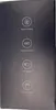 A dark gray background with four circular icons and text describing product features. Produktbild-Vorschau