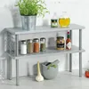 Półka kuchenna KESPER 2 poziomy szara - 55 x 20 x 38 cm - Podgląd zdjęcia produktu 3