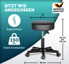 Taburetka na kolieskach BONY, Ø35cm, čierna Náhľad obrázku produktu 5