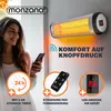 MONZANA® Infrarot Heizstrahler MZH2501 Timer 2500W 3 Stufen Produktbild-Vorschau 7