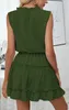 ASKSA Damen Ärmellos Kleid Tunikakleid Elegant Rüschen Produktbild-Vorschau 4