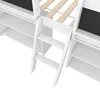 A close-up view of a white bunk bed ladder and shelves. Anteprima dell’immagine prodotto