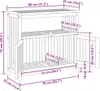 vidaXL Garten-Konsolentisch 80x35x75 cm Massivholz Akazie Produktbild-Vorschau 5